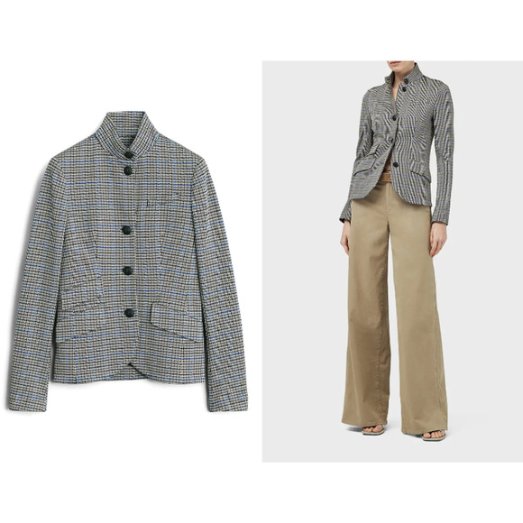 RAG & BONE Slade Blazer Slim Fit Houndstooth Blazer Size 4 Wool Cotton Fall - Picture 10 of 11